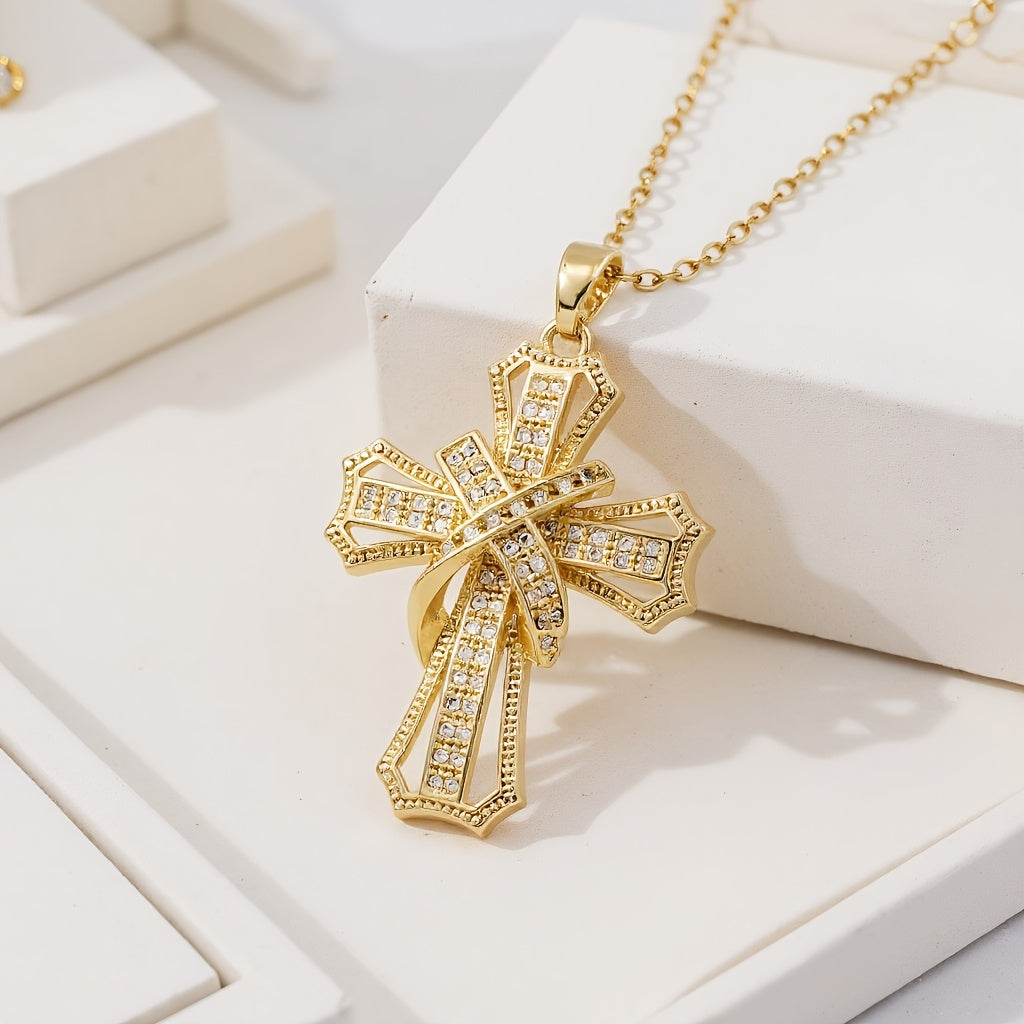 Collier Pendentif Croix Radieux | Or