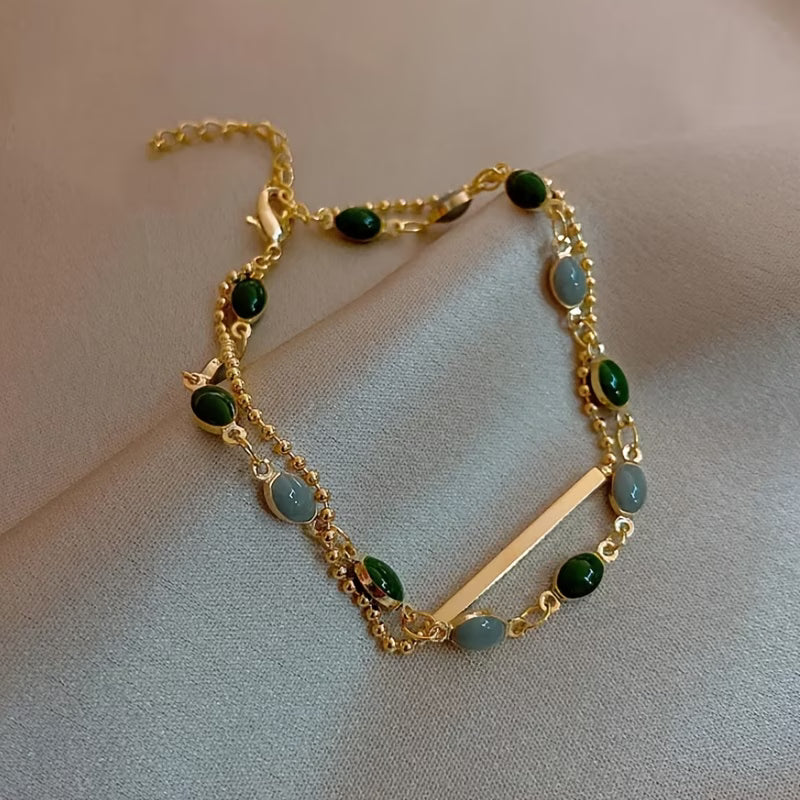 Bracelet Duo Olivia Moss | Or