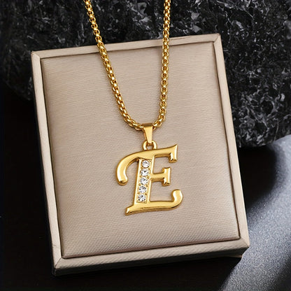 Collier Initiale Accent Cristal | Or