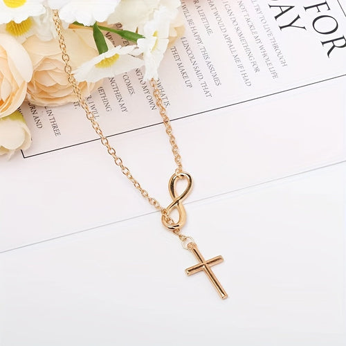 Collier Pendentif Croix Éternel | Or