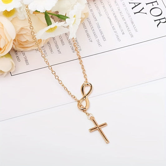 Collier Pendentif Croix Éternel | Or