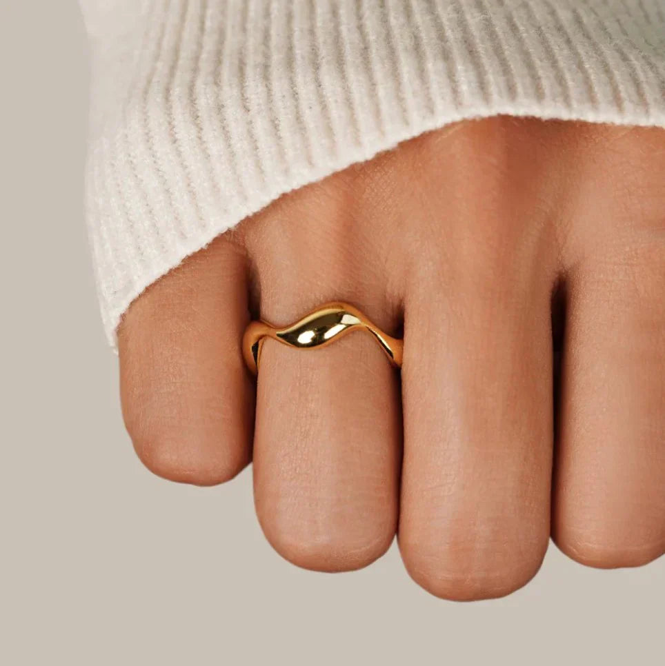 Bague Flux Lisse Elyra | Or