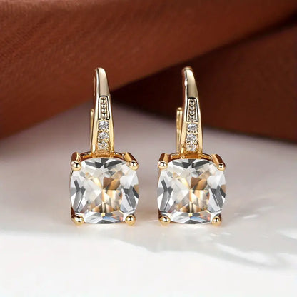 Boucles d'Oreilles Créoles Pierre Mystique | Or