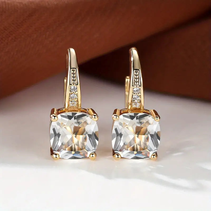 Boucles d'Oreilles Créoles Pierre Saphir Mystique | Or