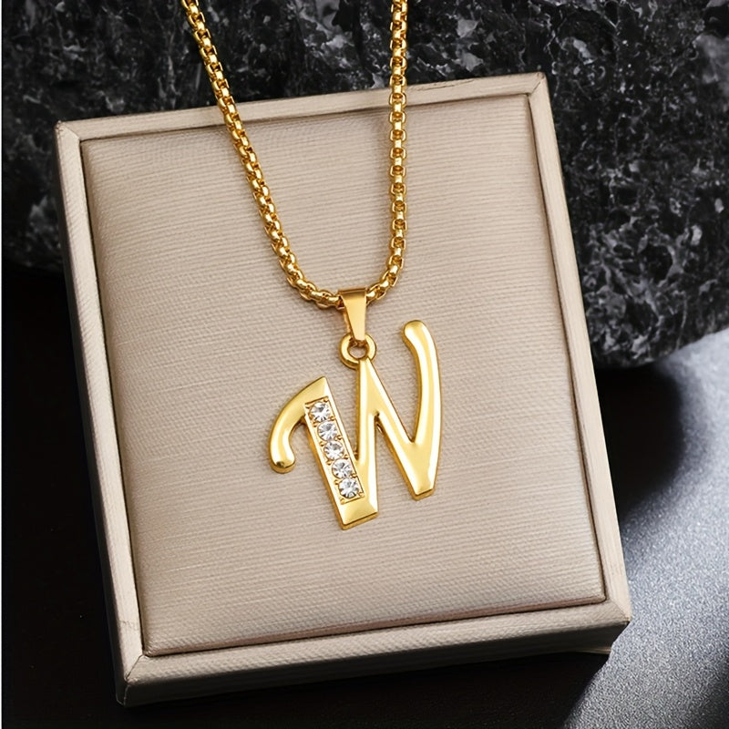 Collier Initiale Accent Cristal | Or