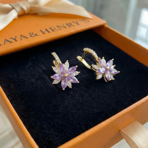 Boucles d'Oreilles Amethelis Flora | Or