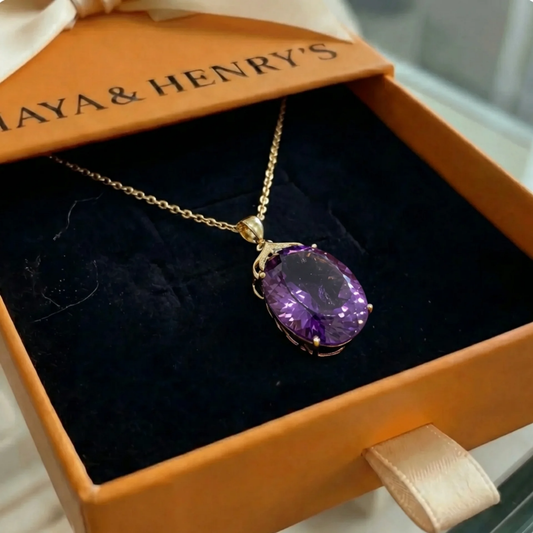 Collier Ovale Impérial Améthyste | Or