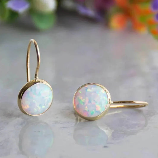 Boucles d'Oreilles Opale Lumineuse Antique | Or