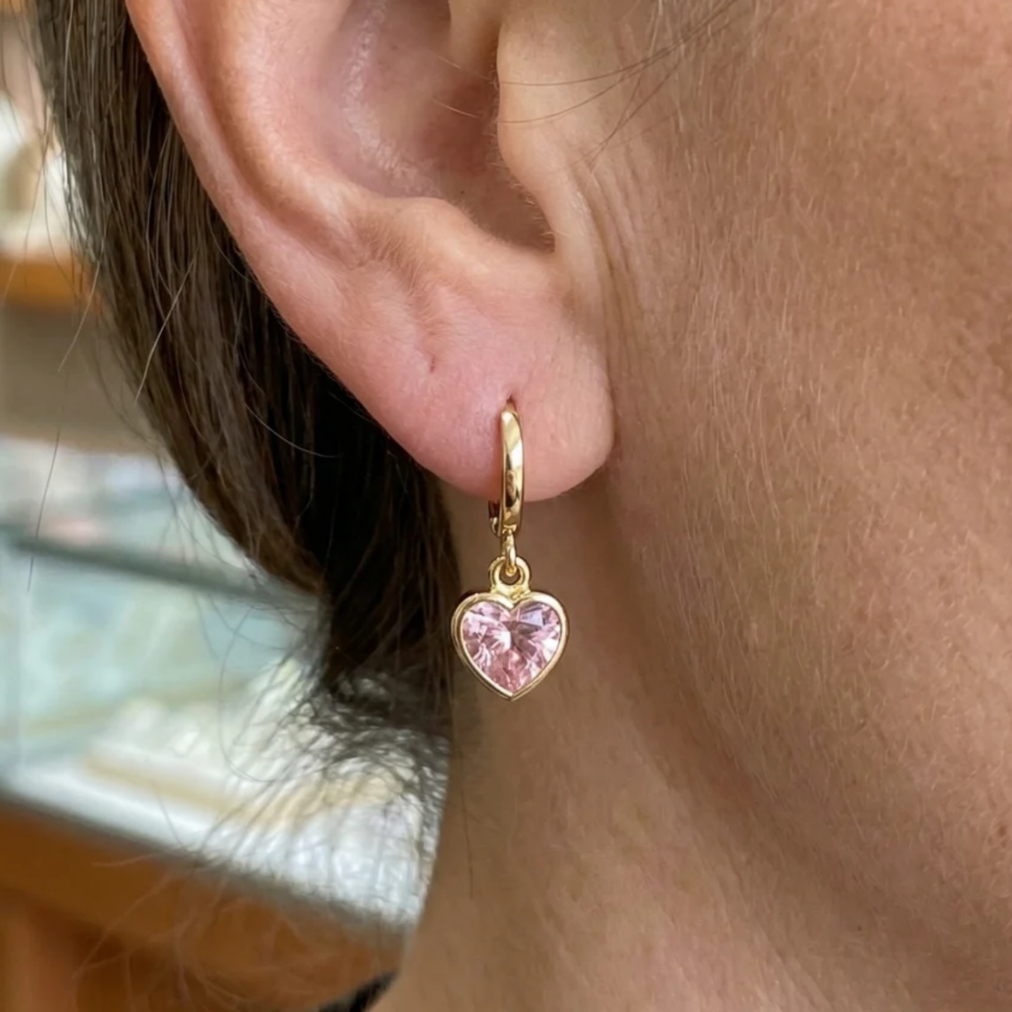 Boucles d'Oreilles Pendantes Breloque Cupidon | Or