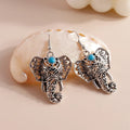 Boucles d'Oreilles Pendantes Elephant Vintage Argent Boheme