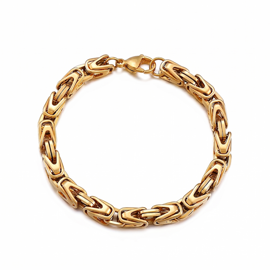 Bracelet Maille Couronne Lucian | Or