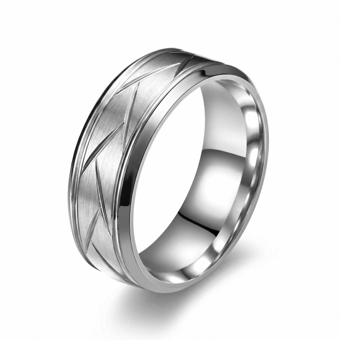 Bague Ligne Découpée Heston | Or Blanc