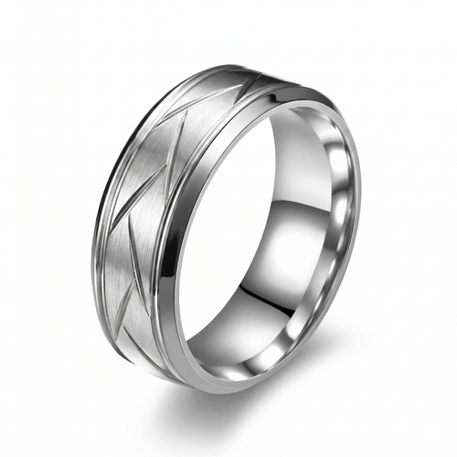Bague Ligne Découpée Heston | Or Blanc