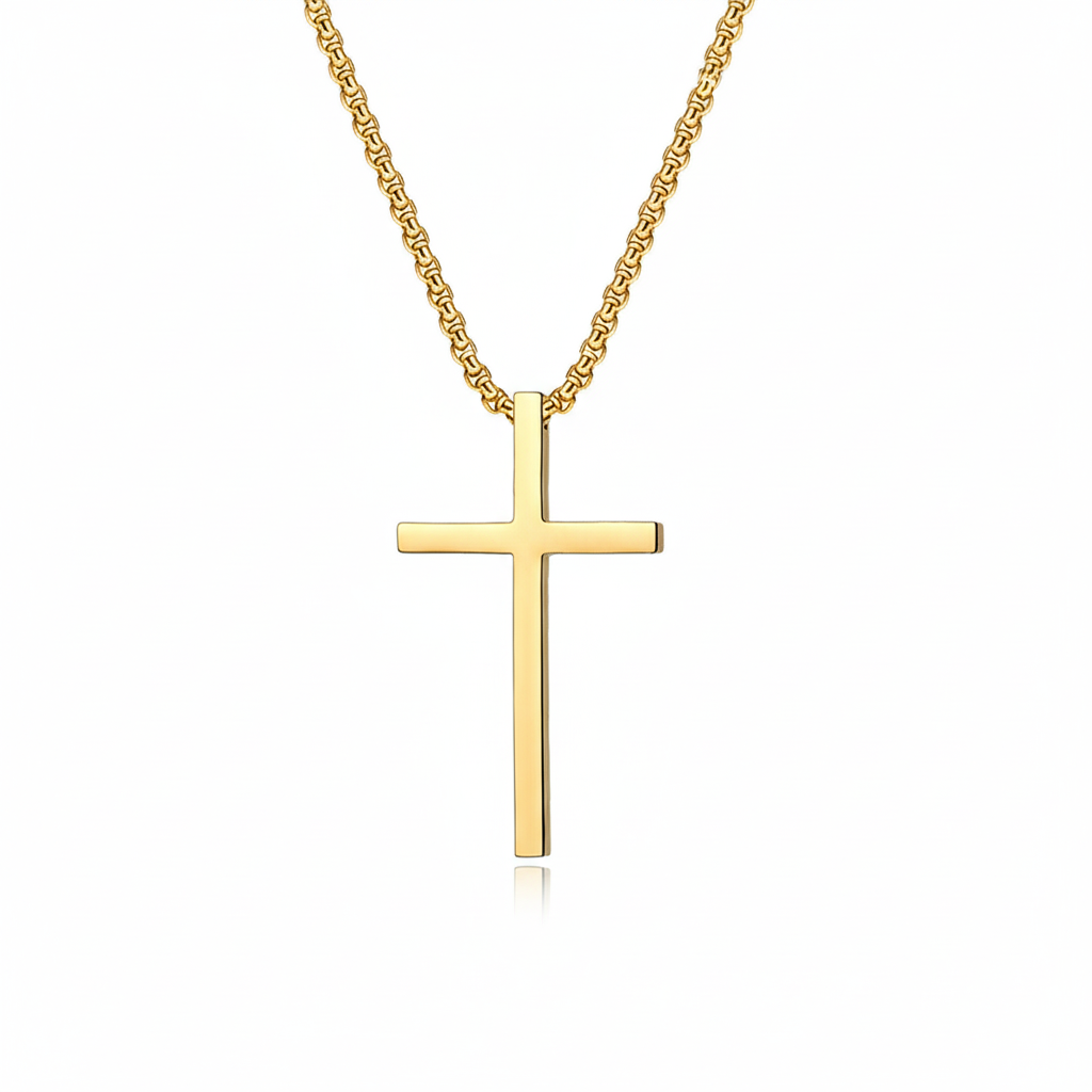 Collier Croix Serti Clos | Or
