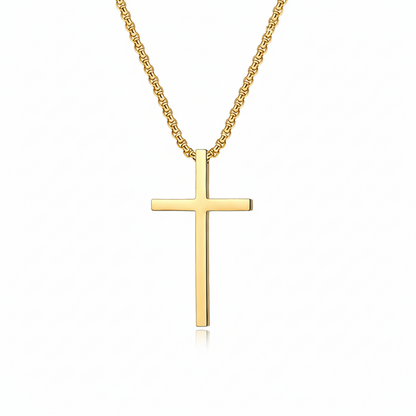 Collier Croix Serti Clos | Or