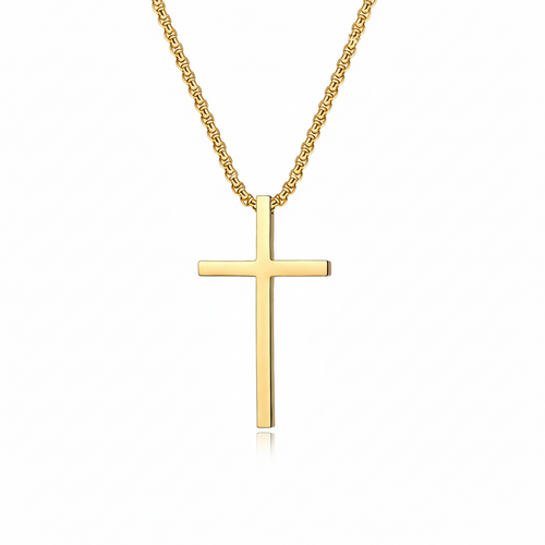 Collier Croix Serti Clos | Or