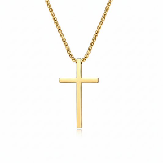 Collier Croix Serti Clos | Or