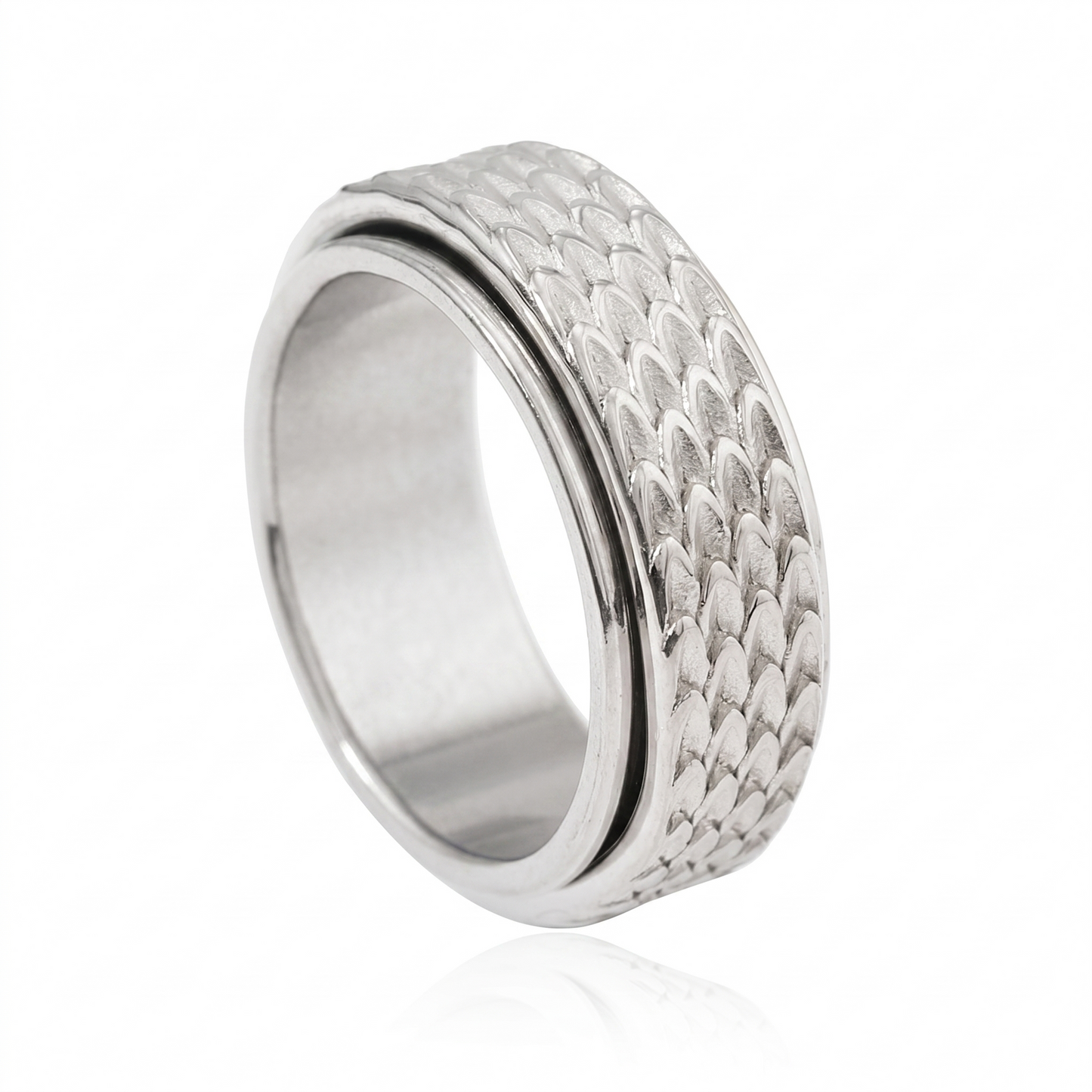 Bague Tournante Écaille Toren | Or Blanc