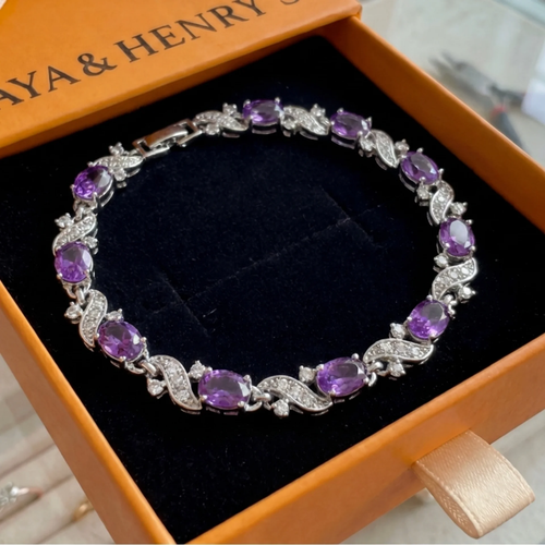 Bracelet Giada Valethyst | Or Blanc