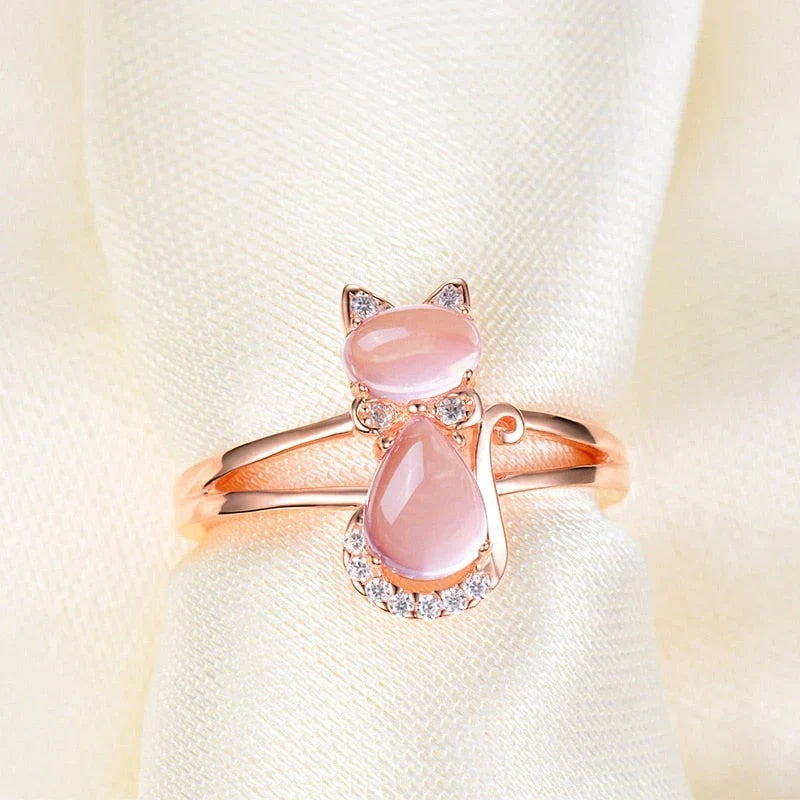 Bague Chat en Or Rose | Or Rose