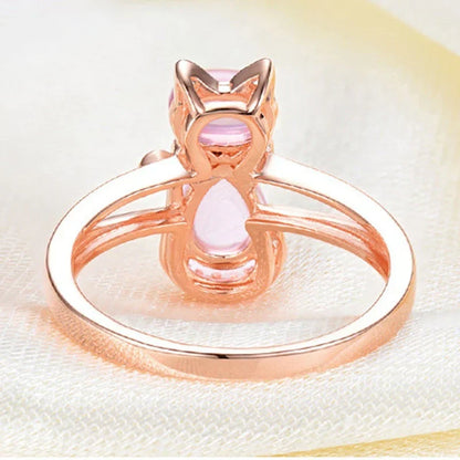 Bague Chat en Or Rose | Or Rose