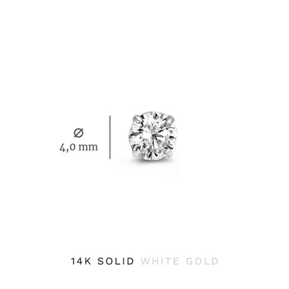 Parure Boucles d'Oreilles Pierre Dara Brillane | Or Blanc