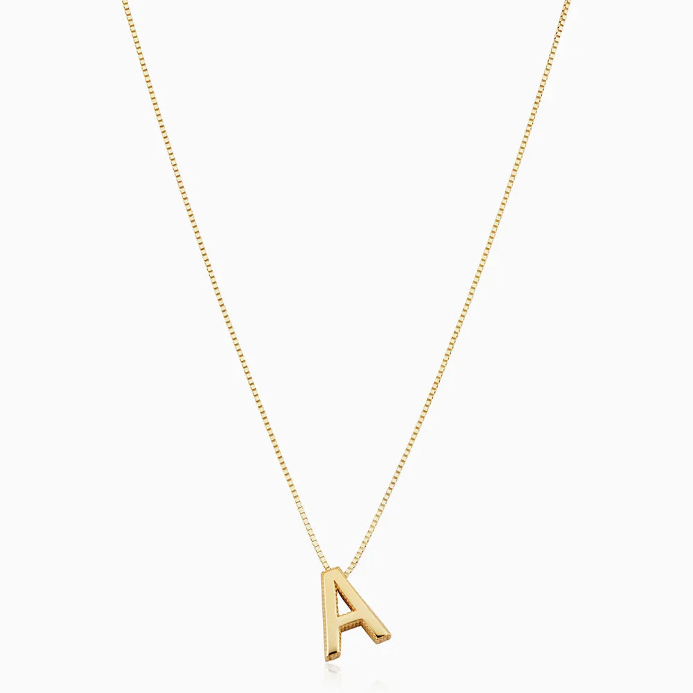 Collier Initiales Lettre d'Amour | Or Blanc