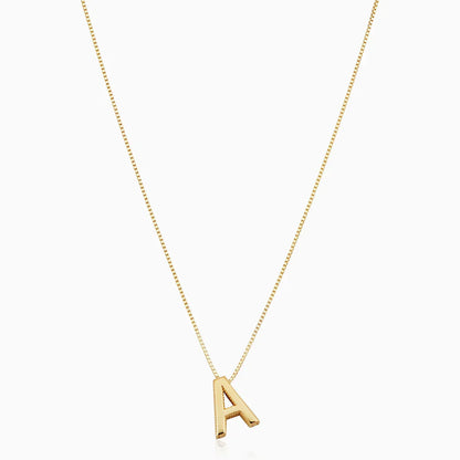 Collier Initiales Lettre d'Amour | Or Blanc