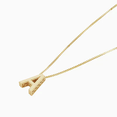 Collier Initiales Lettre d'Amour | Or Blanc
