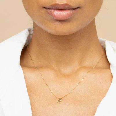 Collier Initiales Lettre d'Amour | Or Blanc