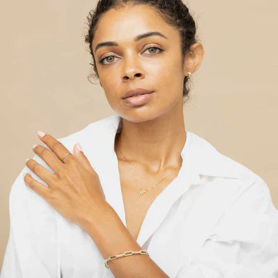 Collier Initiales Lettre d'Amour | Or Blanc