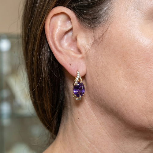 Boucles d'Oreilles Pendantes Crépuscule Impérial | Or Rose