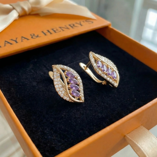 Boucles d'Oreilles Isola Lilavere | Or Rose