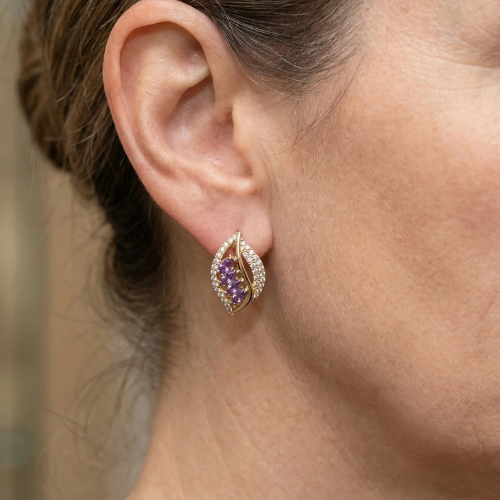 Boucles d'Oreilles Isola Lilavere | Or Rose