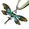 Collier Pendentif Libellule en Cristal
