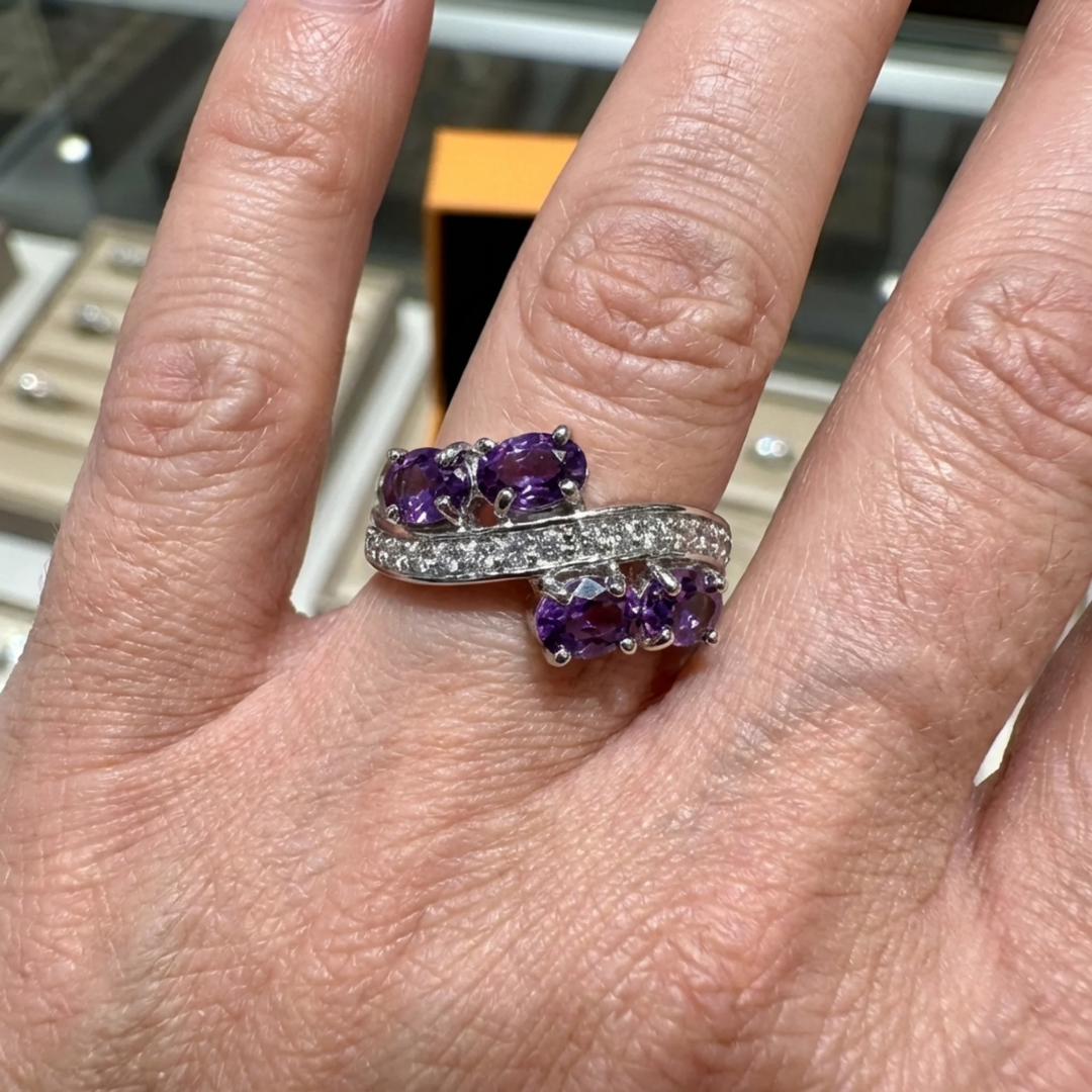 Bague Lavande Fluide | Or Blanc