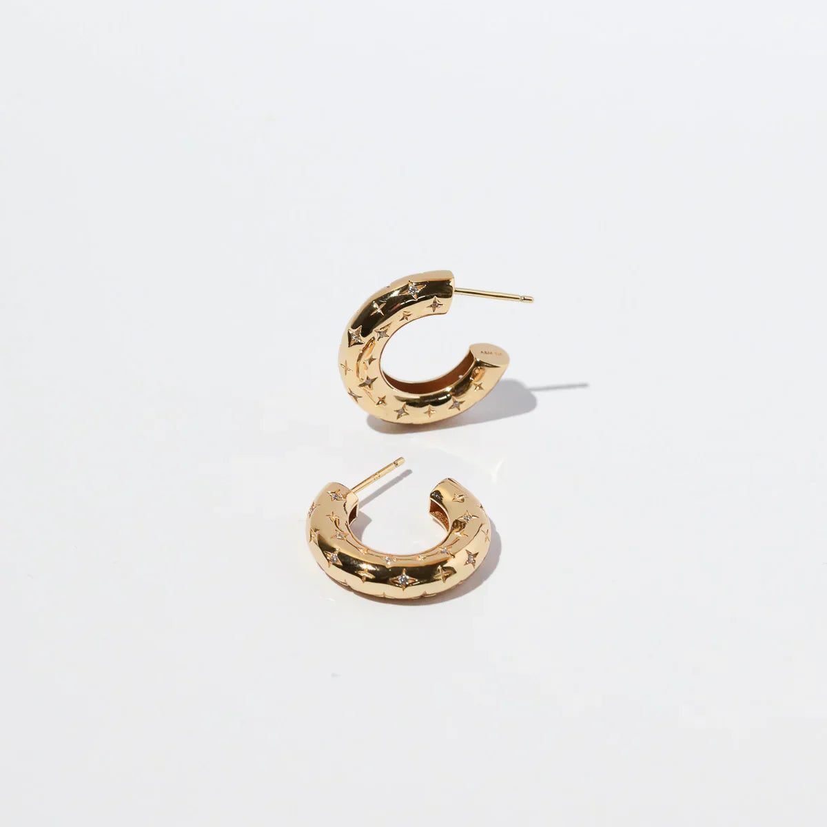 Boucles d'Oreilles Créoles Cosmiques | Or