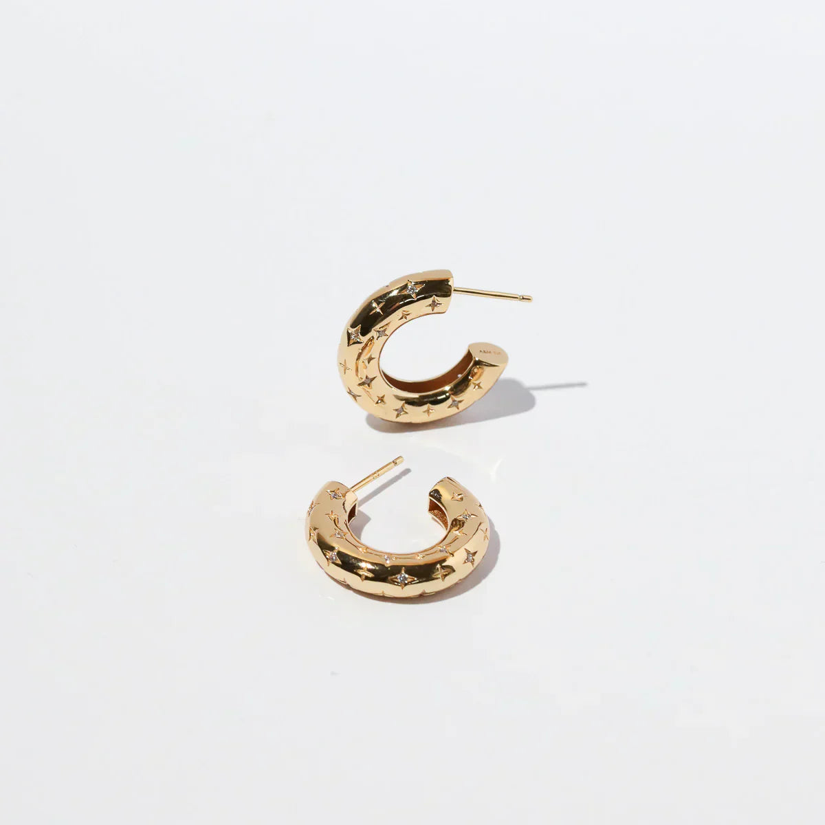 Boucles d'Oreilles Créoles Cosmiques | Or