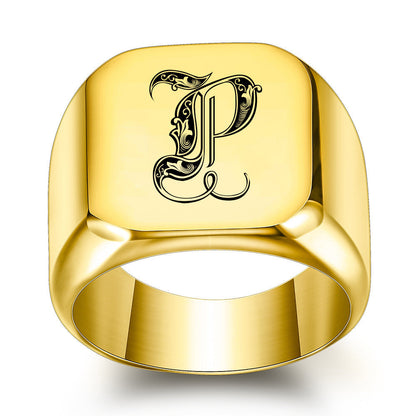 Bague Initiale Noble Classique | Or