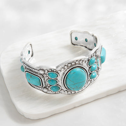 Bracelet Manchette Valencrest Ciel | Or Blanc