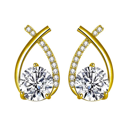 Boucles d'Oreilles Arielle | Or Blanc