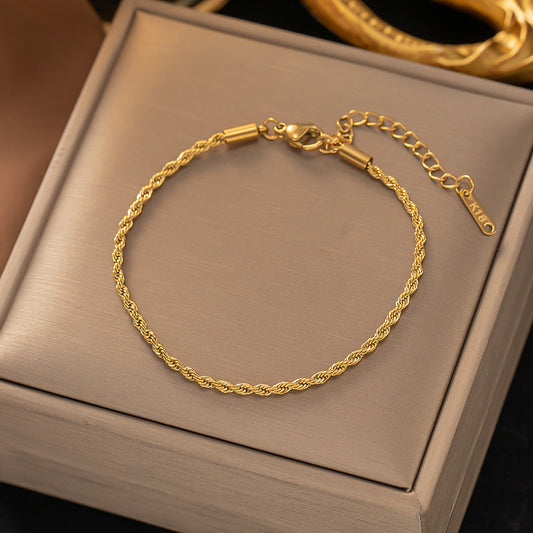 Bracelet Chaîne Torsadée | Or
