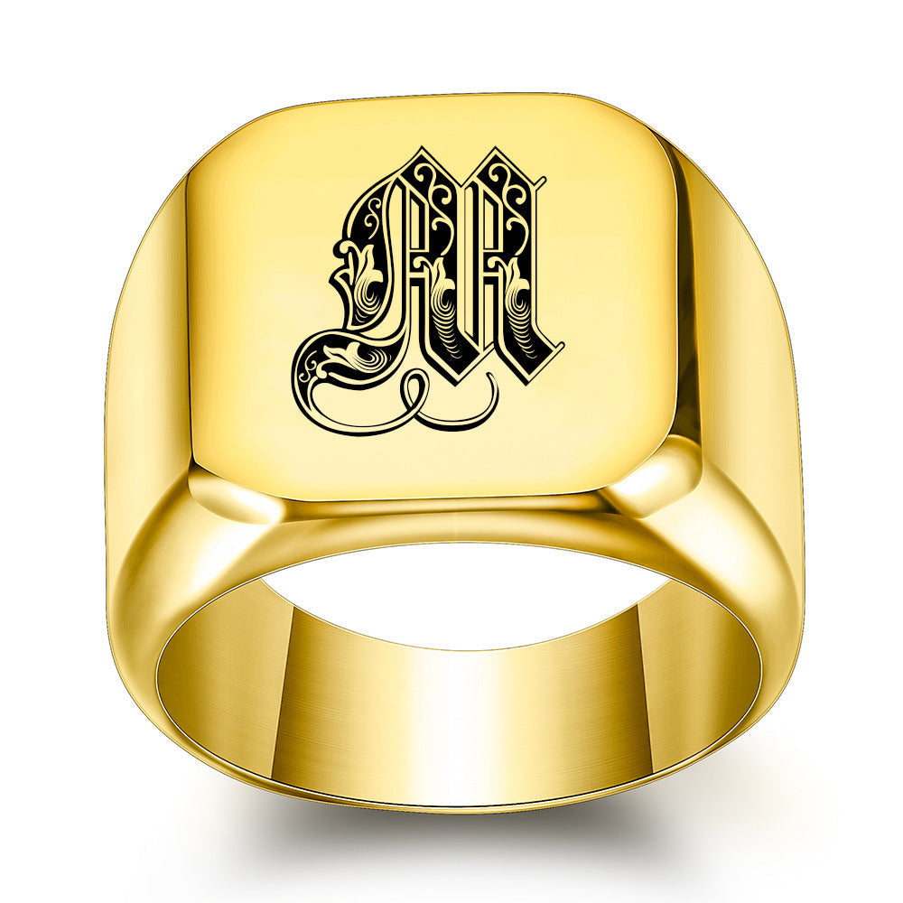 Bague Initiale Noble Classique | Or