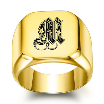 Bague Initiale Noble Classique | Or