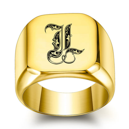 Bague Initiale Noble Classique | Or