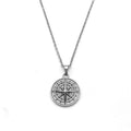Collier Pendentif Boussole | Or Blanc