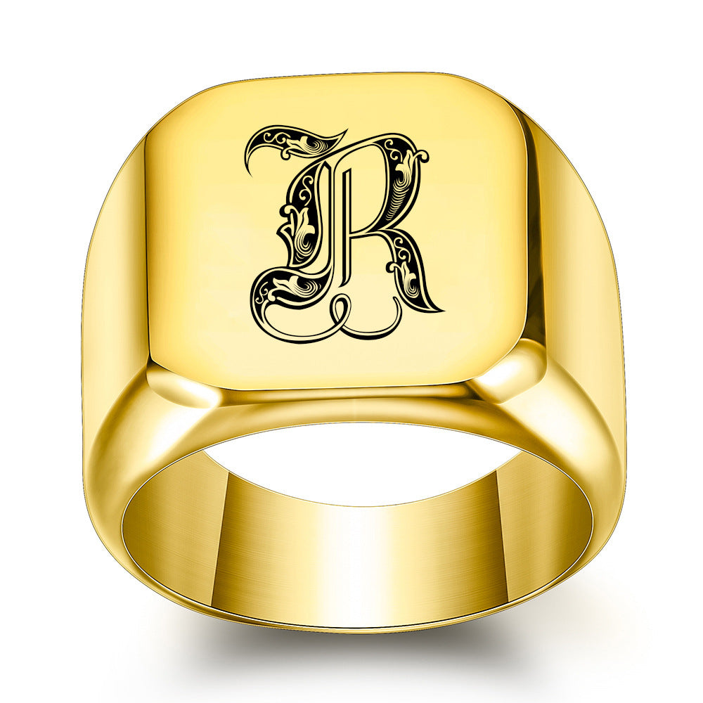 Bague Initiale Noble Classique | Or
