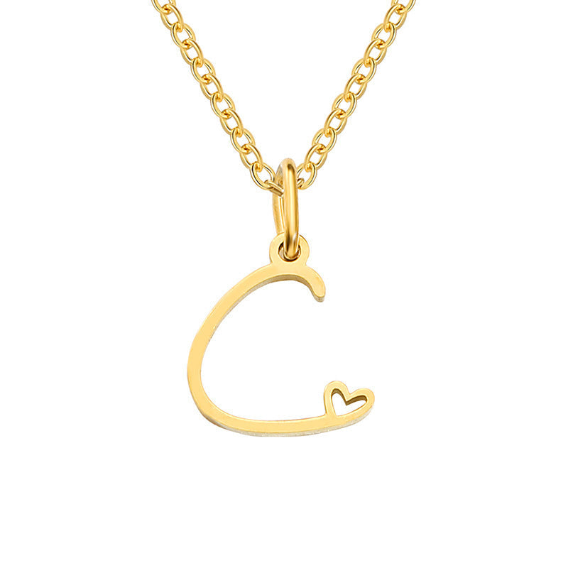 Collier Initiales Cœur | Or