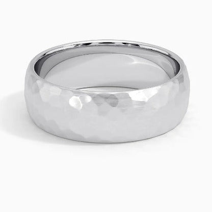 Bague Cœur Texturé Elric | Or Blanc