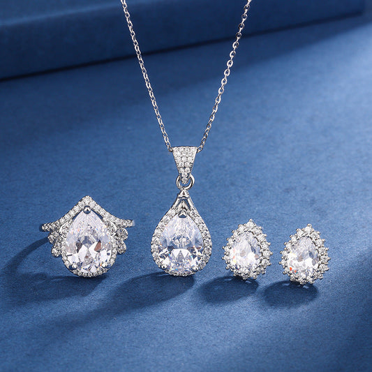 Parure Aria Larme Blanche | Or Blanc